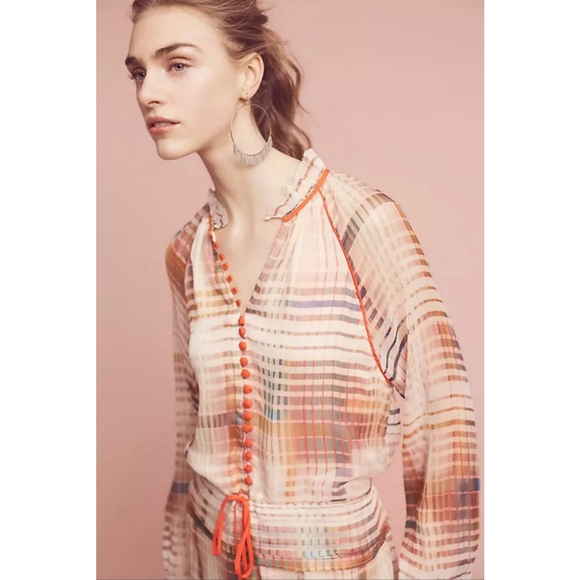 Anthropologie Adelyn Rae grid Graphic Romper XS - Picture 3 of 8